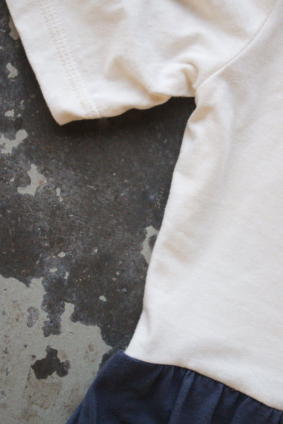 The Tulip Dress - Natural & Washed Blue