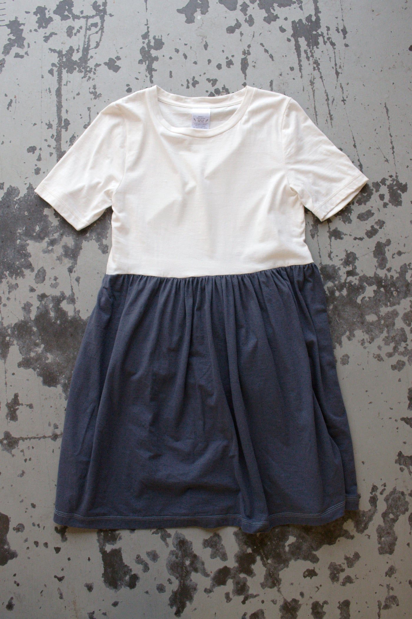 The Tulip Dress - Natural & Washed Blue
