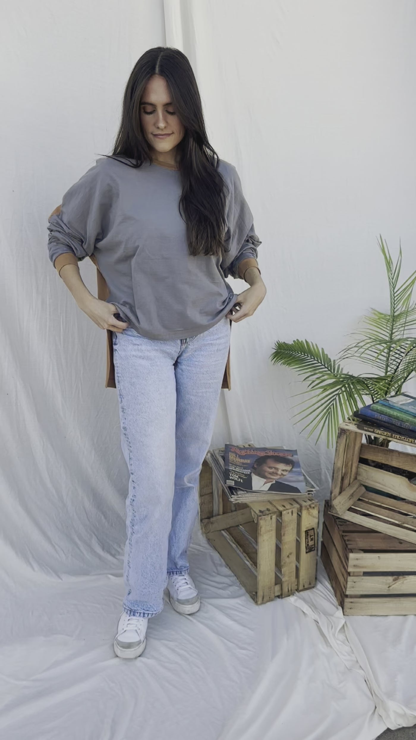 The Marigold Shirt - Warm Grey & Camel