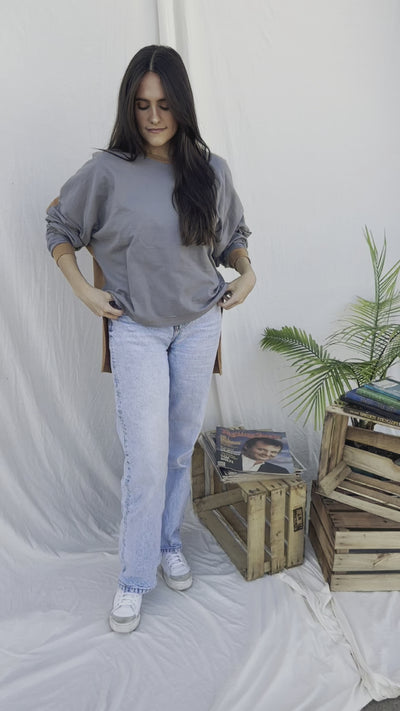 The Marigold Shirt - Warm Grey & Camel